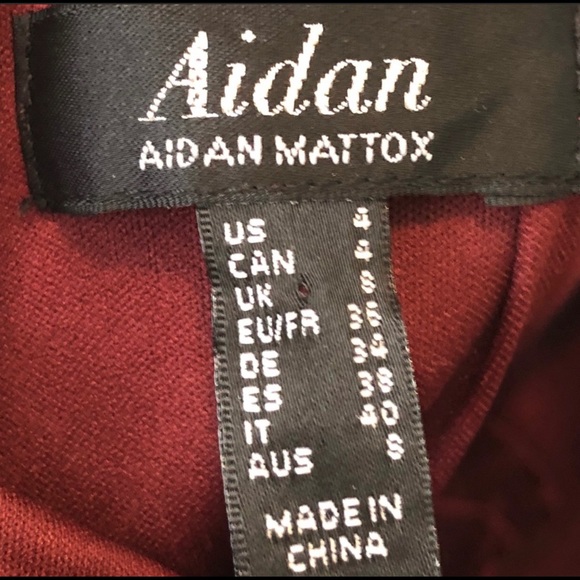 Aidan Mattox Wine Sequin Cocktail Dress NWT size 4 - Picture 5 of 7